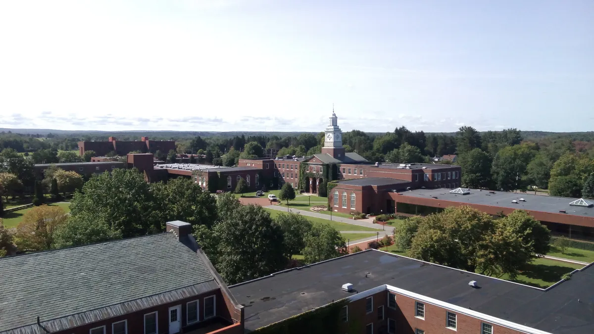 An aerial shot of the SUNY Potsdam campus.