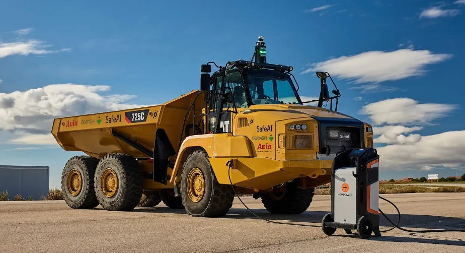 A haul truck working on a jobsite