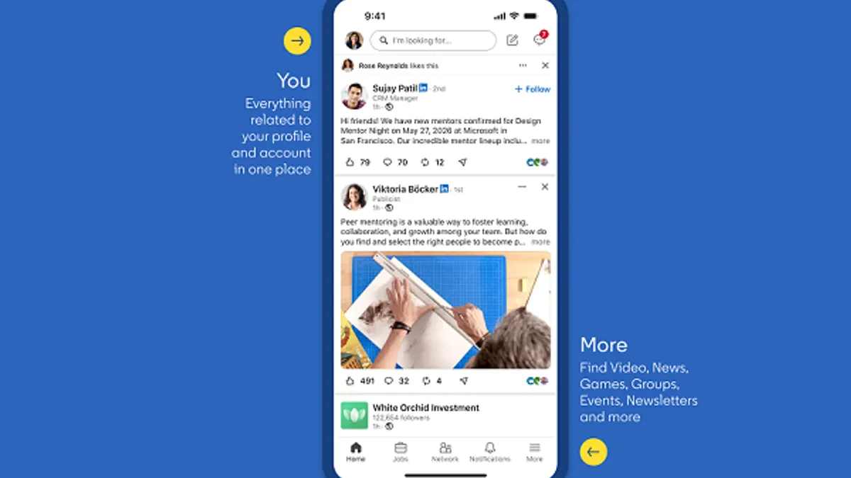 LinkedIn feed update