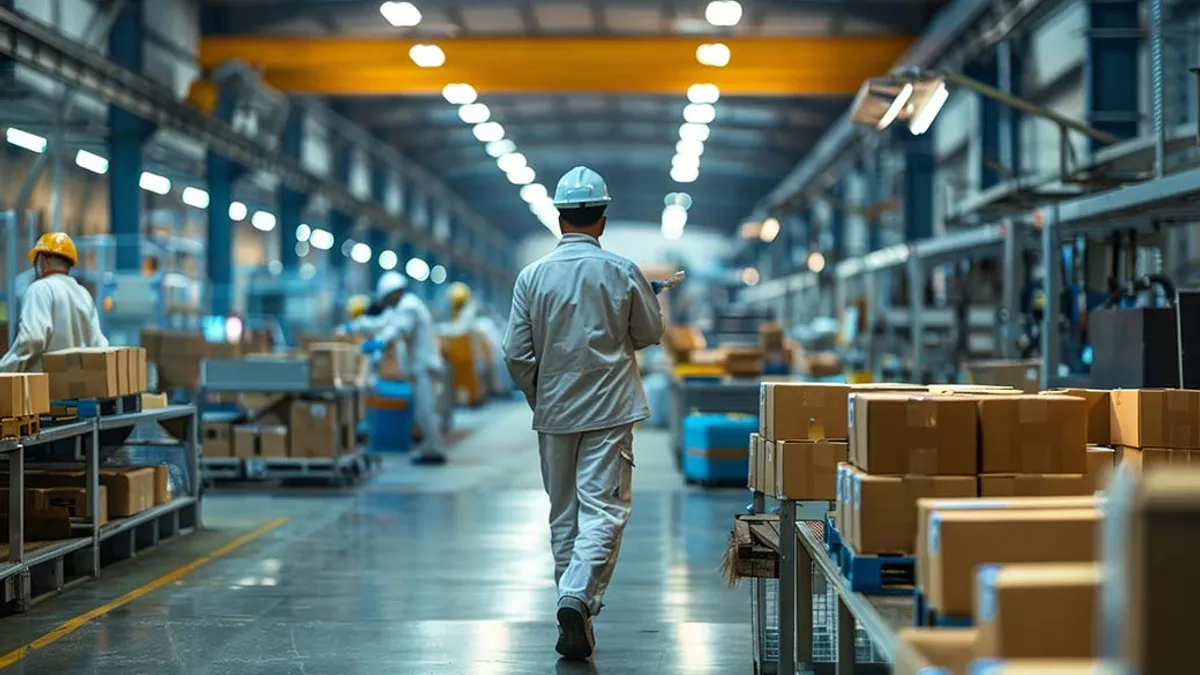 A worker in a factory.