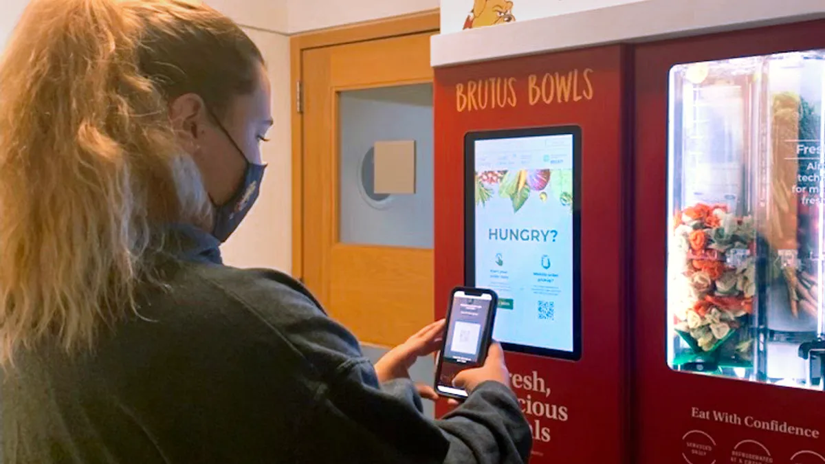 Chowbotics salad-making robot, Sally, at Ferris State University in Michigan