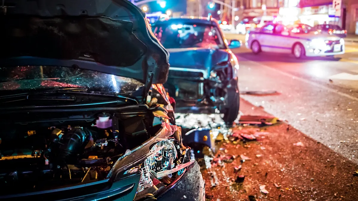 Car crash with police.