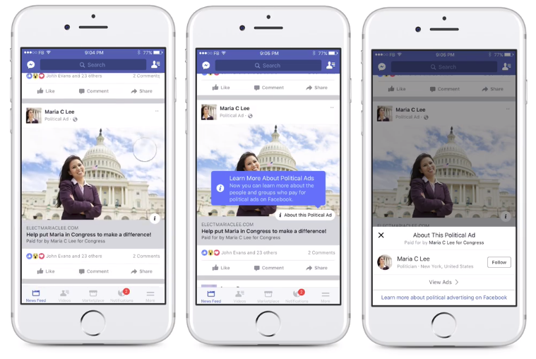 Facebook political ads
