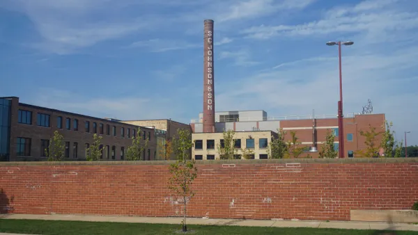 A building bearing the words "SC Johnson & Son."