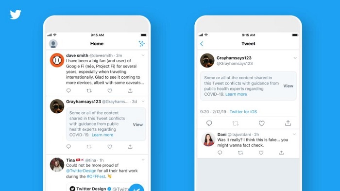Twitter COVID-19 misinformation labels