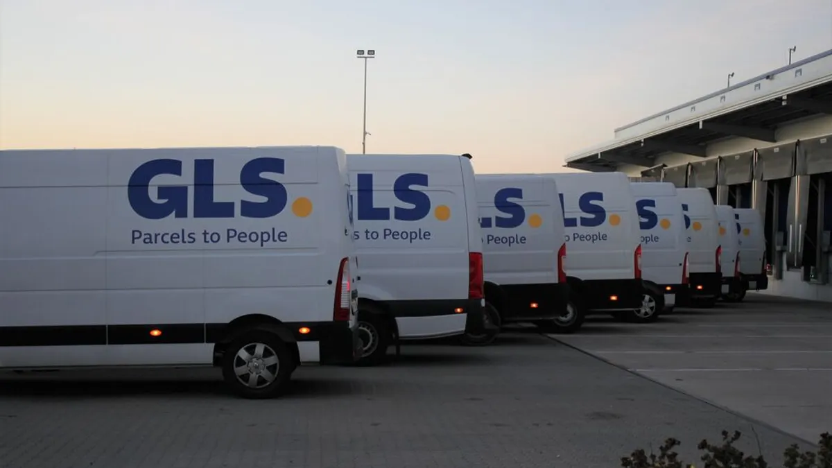 GLS parcel delivery trucks.