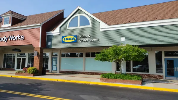 The exterior of Ikea's plan and order store in Annapolis, Maryland