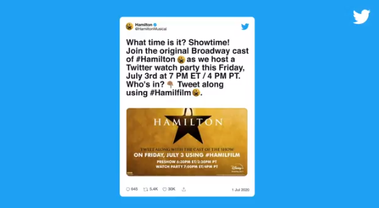 Hamilton on Twitter