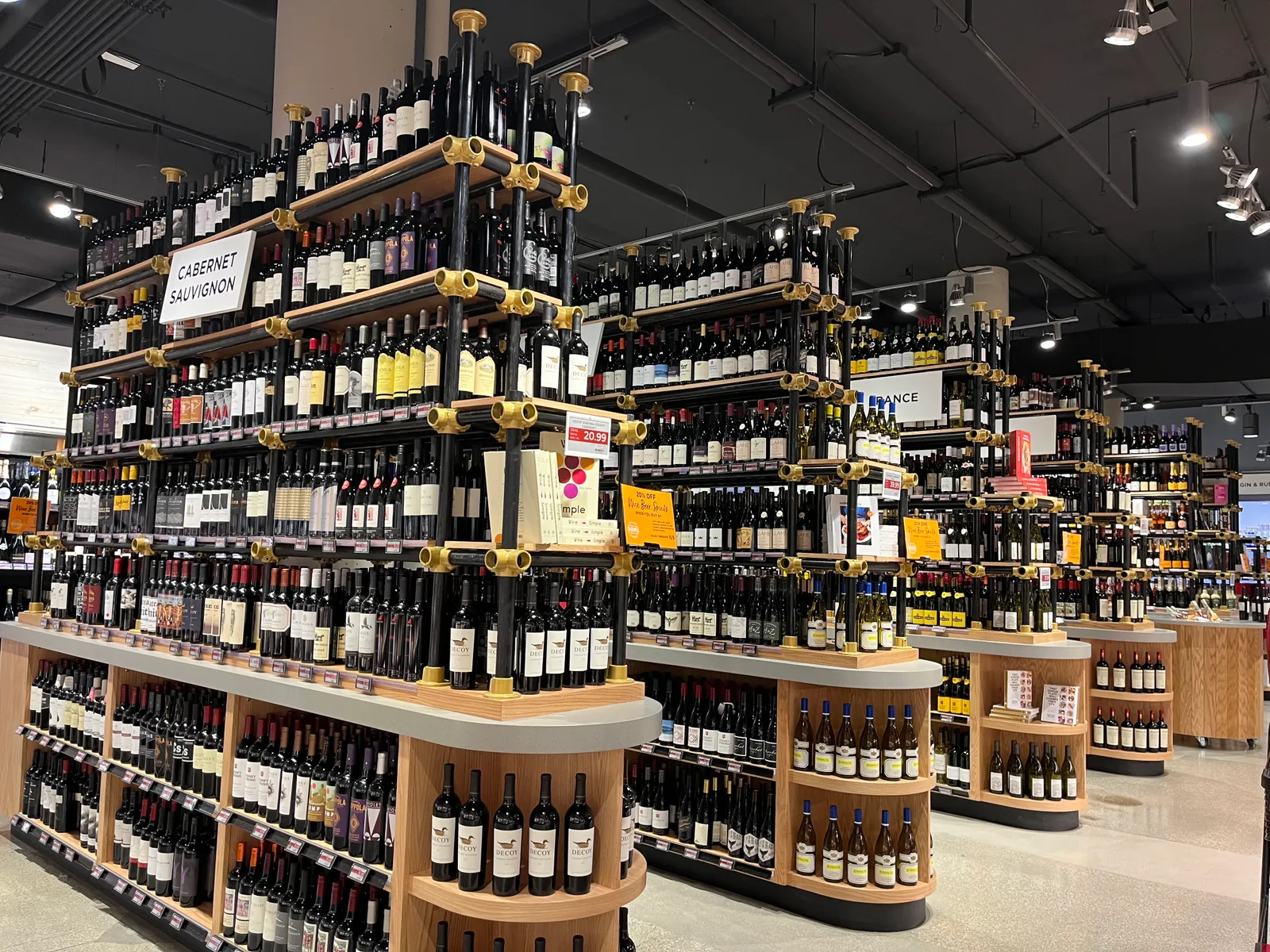 Alcohol department of a grocery store.