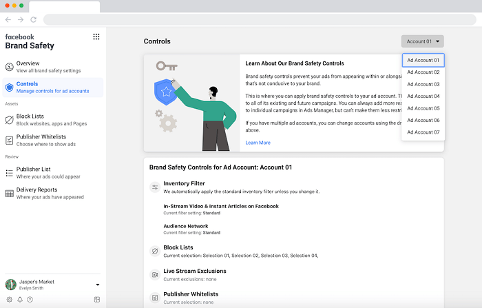 Facebook brand safety tools