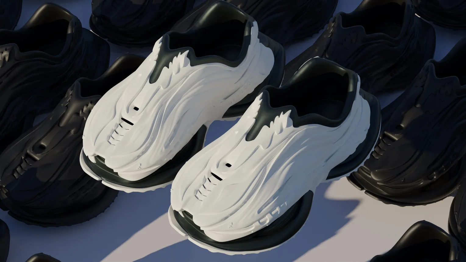 Sirocco 1 sneaker resembles a puffy plastic cartoon shoe