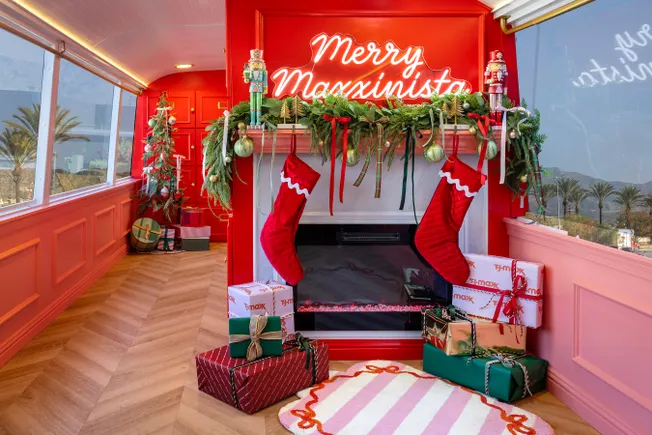 T.J. Maxx goes on holiday tour in a double-decker bus