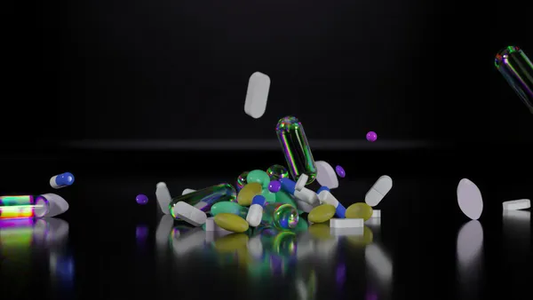 pills on black