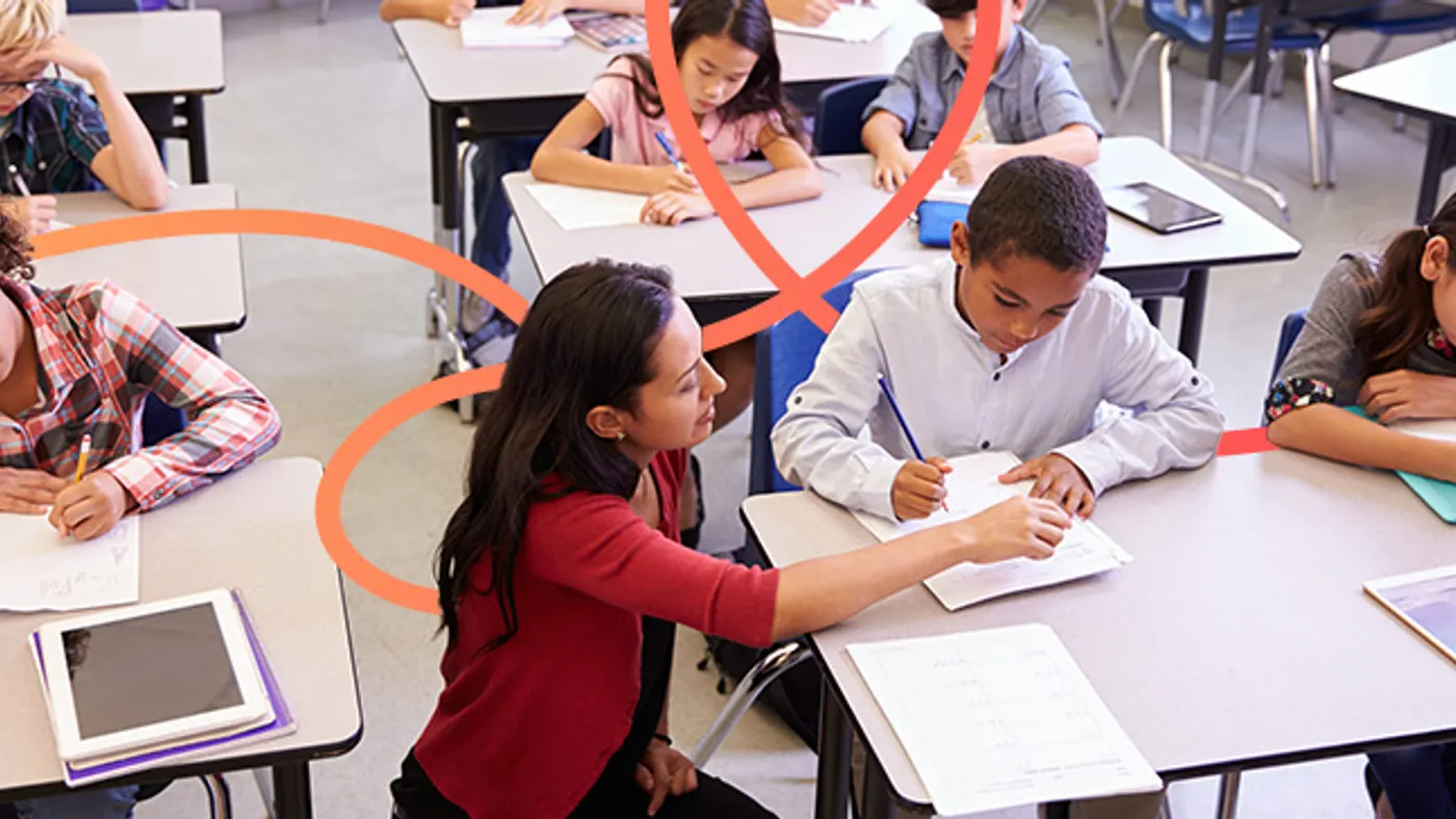 Children sitting in classroom