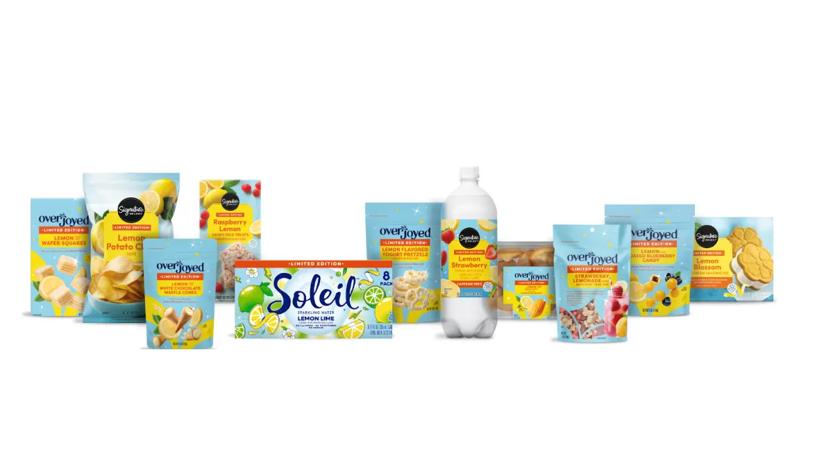 Nearly a dozen lemony grocery store products.
