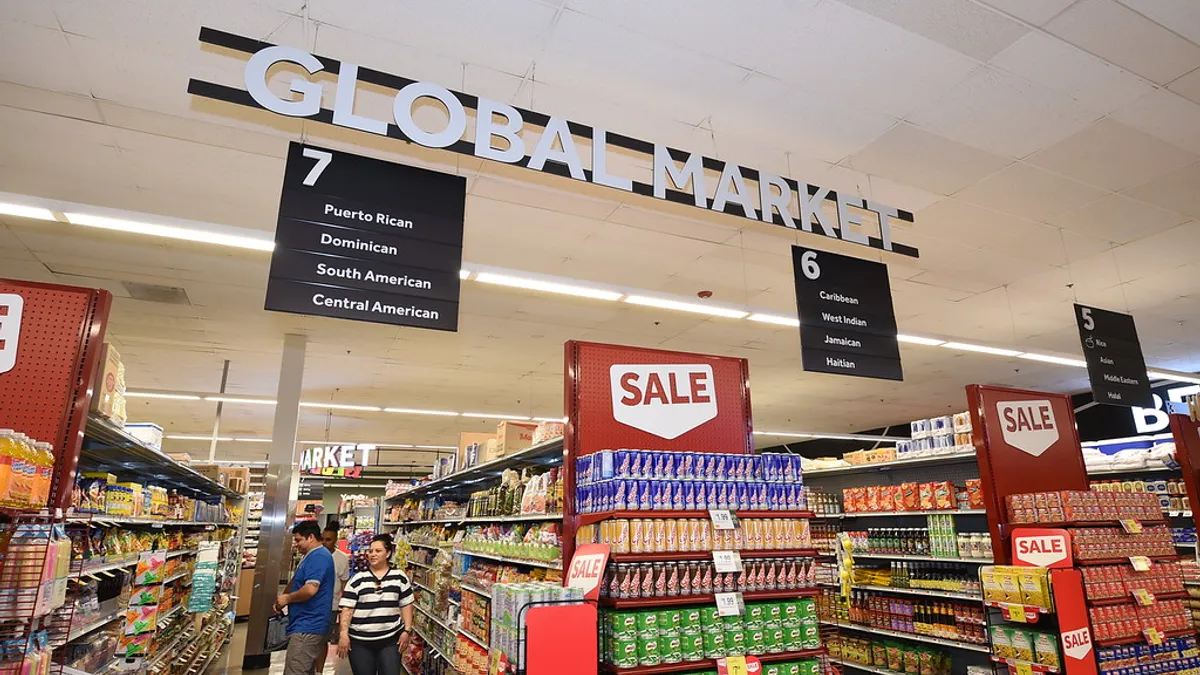 Multicultural aisle at Bartow Ave. Bronx, New York, Stop & Shop