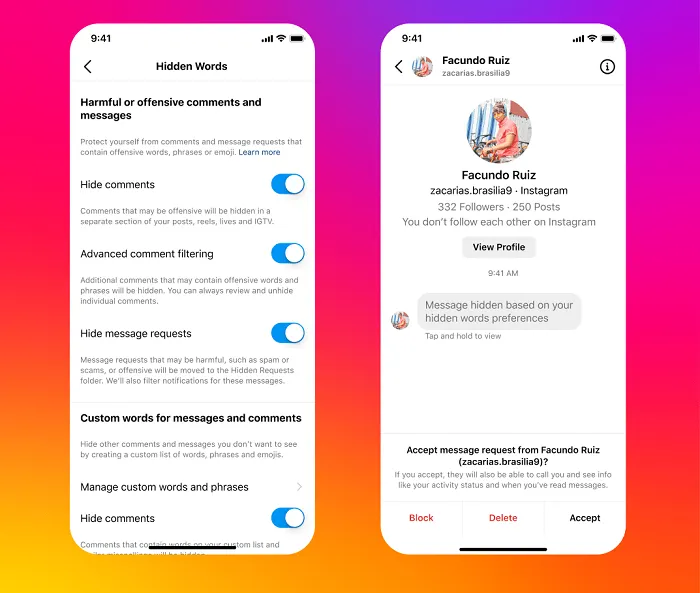 Instagram safety tools