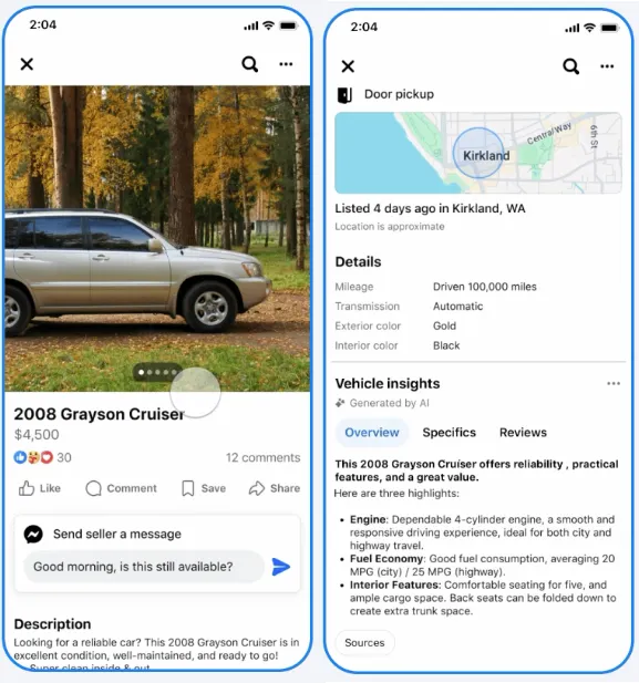 Facebook Marketplace updates