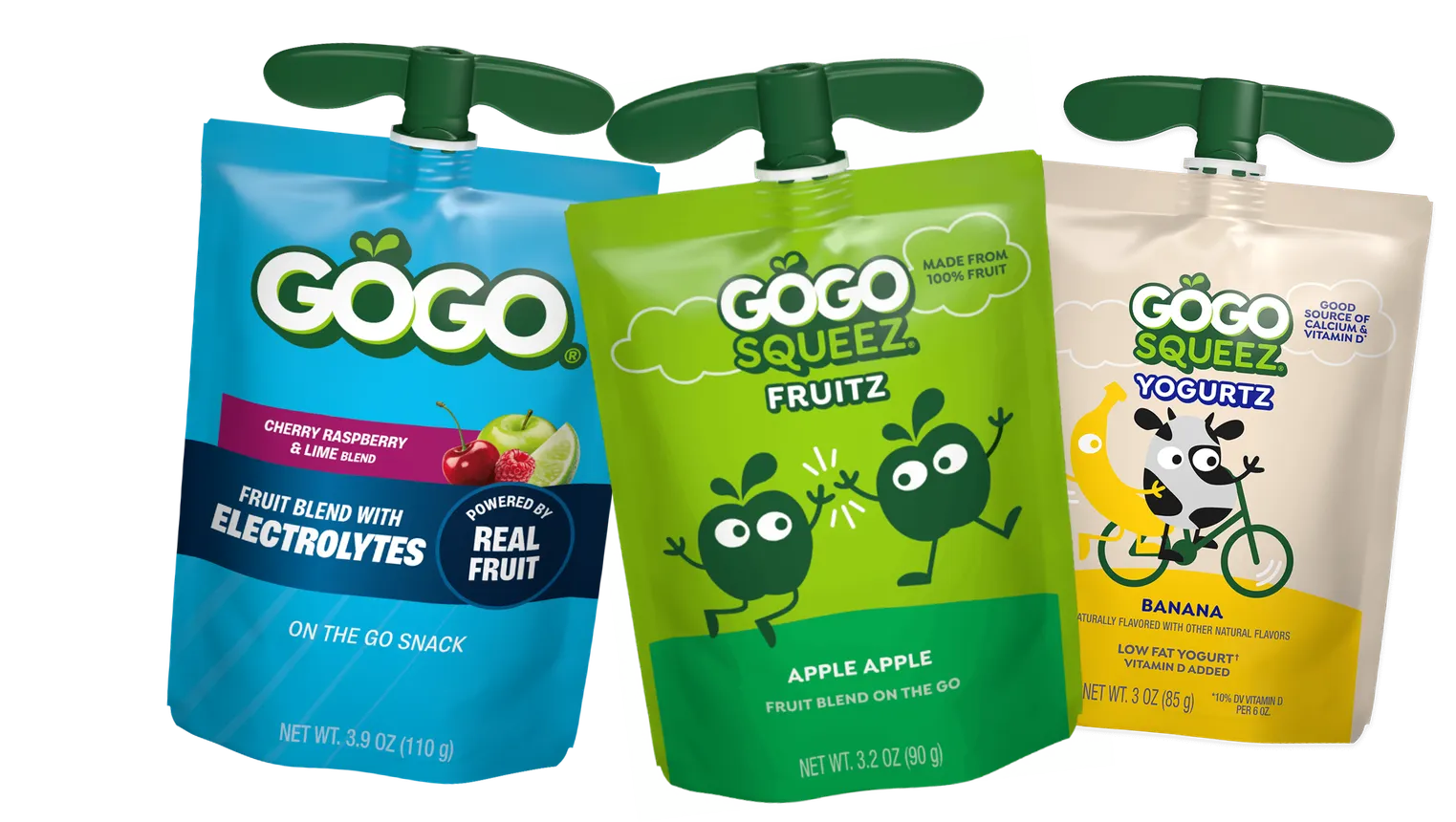Packages of GoGo Squeez