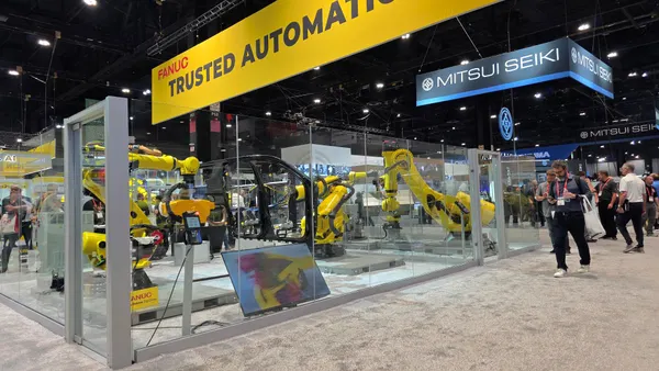 FANUC robots sit on the floor at IMTS 2026