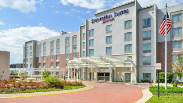 The exterior of the Springhill Suites Fairfax Fair Oaks.