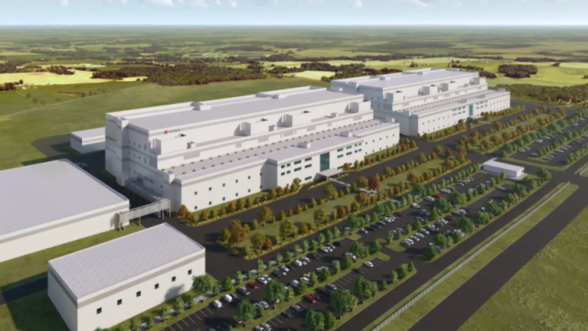 Rendering of LG Chem's manufacturing facility in Clarksville, Tennessee.