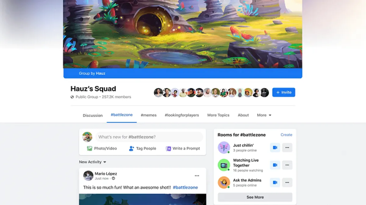 Facebook Gaming Fan Groups
