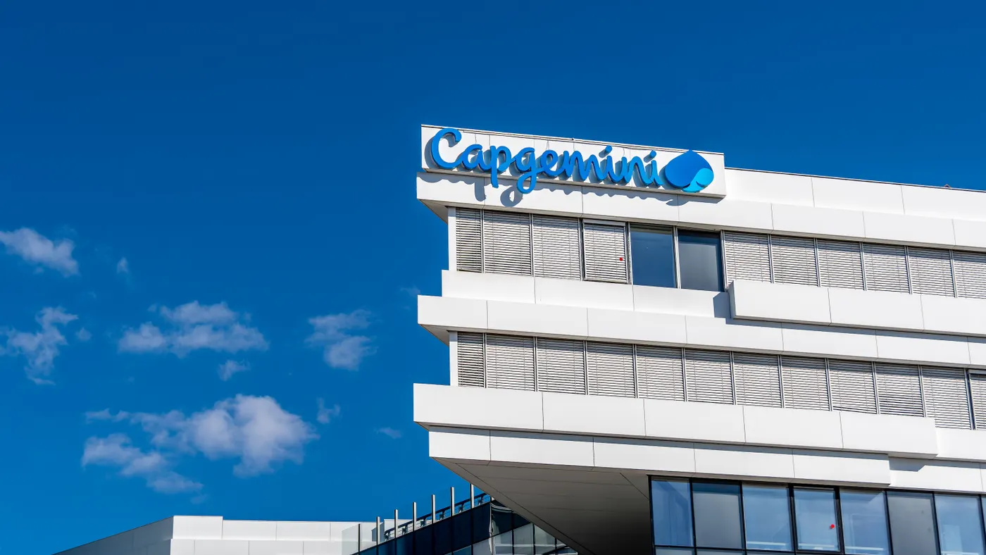 The facade of the Capgemini headquarters in Issy-les-Moulineaux, France on March 29, 2025.