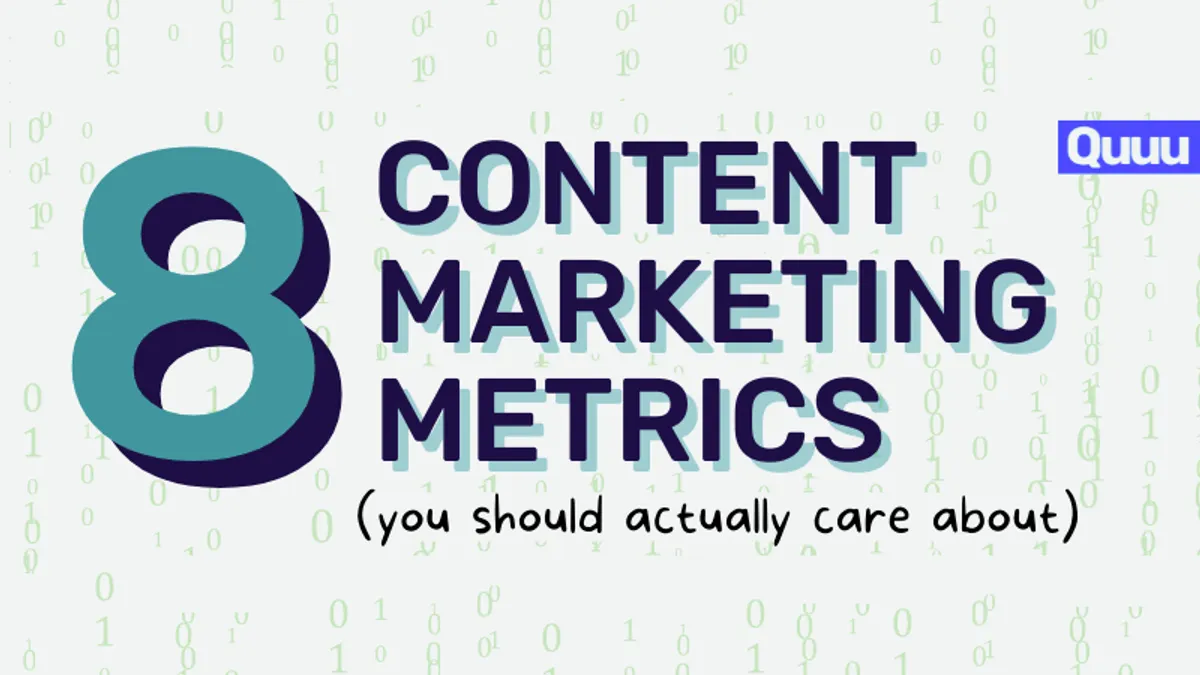 8 content metrics infographic