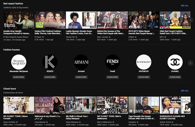 YouTube fashion