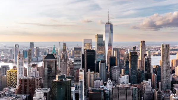 A view of the New York City skyline.
