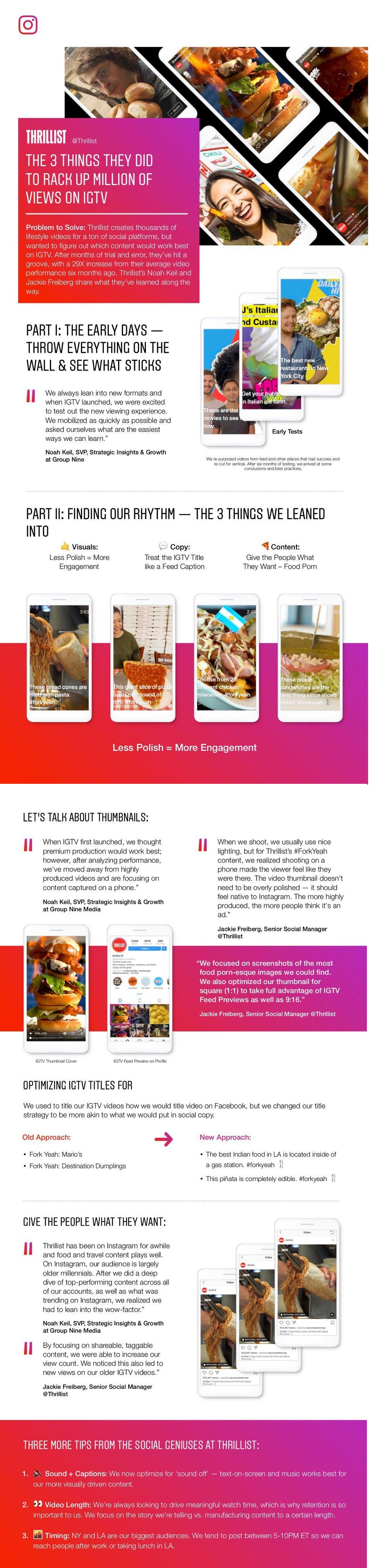 Infographic lists IGTV tips