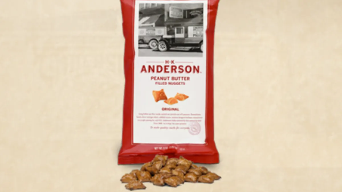 Utz announced it was acquiring HK Anderson filled pretzels in September 2020.