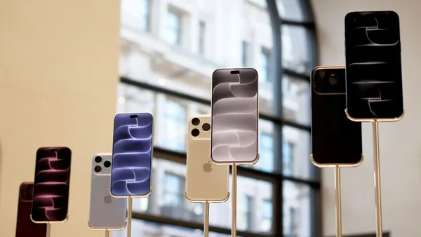 A display of Apple's iPhone 18 Pro at an Apple Store on Sept. 18, 2026, in London.