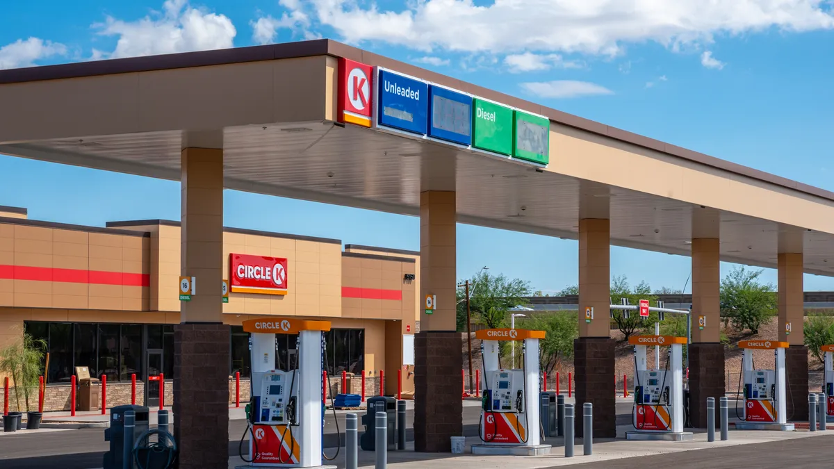 The outside of a Circle K gas station and c-store.