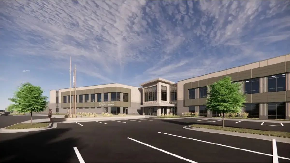 Rendering of the Jackson County detention center in Kansas City, Missouri.