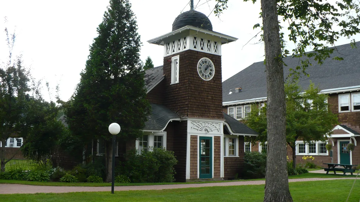 The clockhouse at Goddard College.