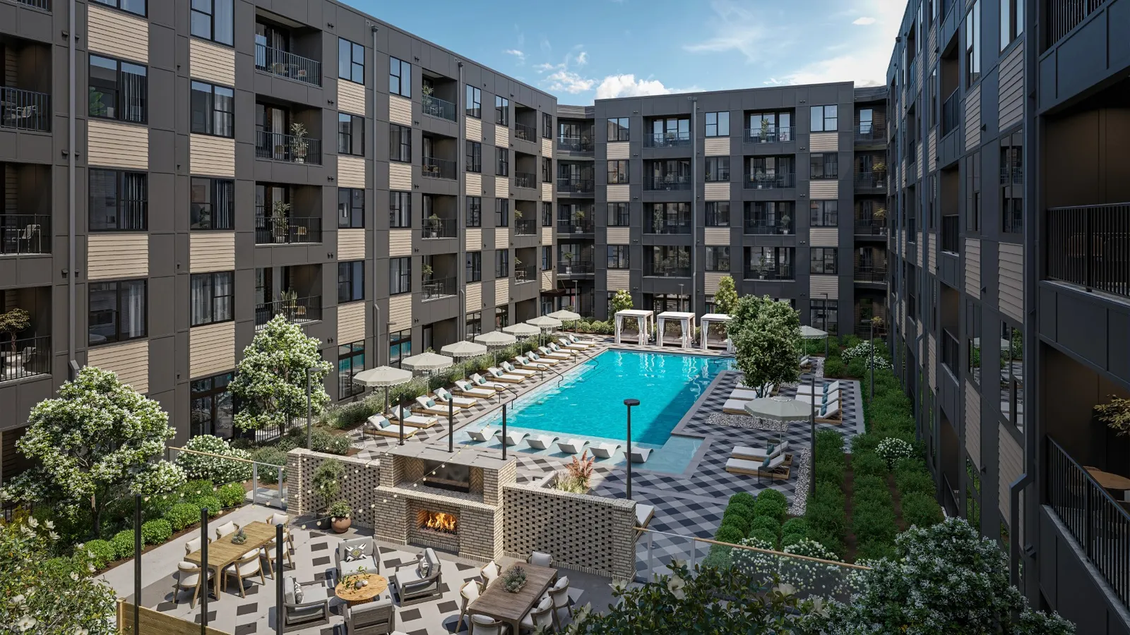 Rendering of the pool at Caldwell.