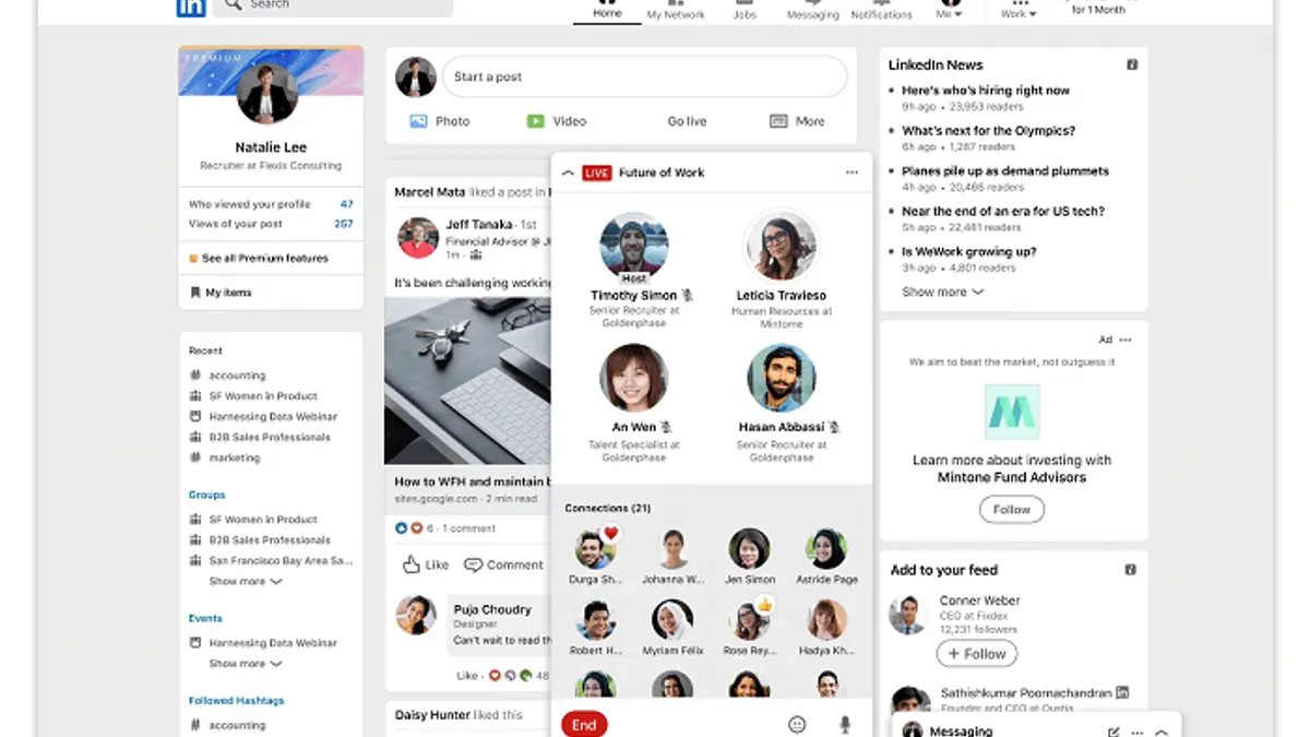 LinkedIn events update