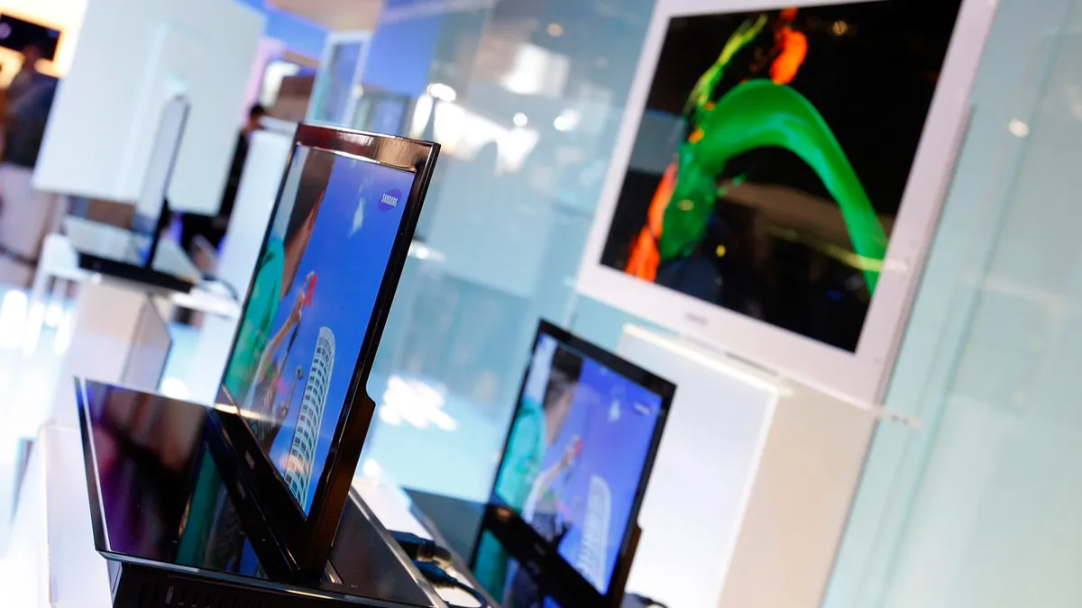 OLED televisions are displayed at the 2009 International Consumer Electronics Show in Las Vegas.