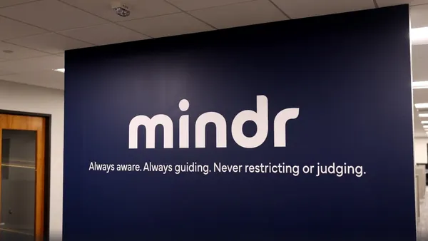 Mindr signage at company's headquarters