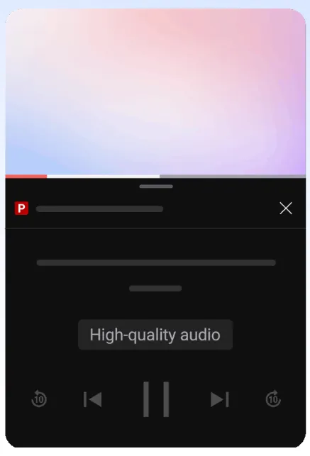 YouTube high quality audio