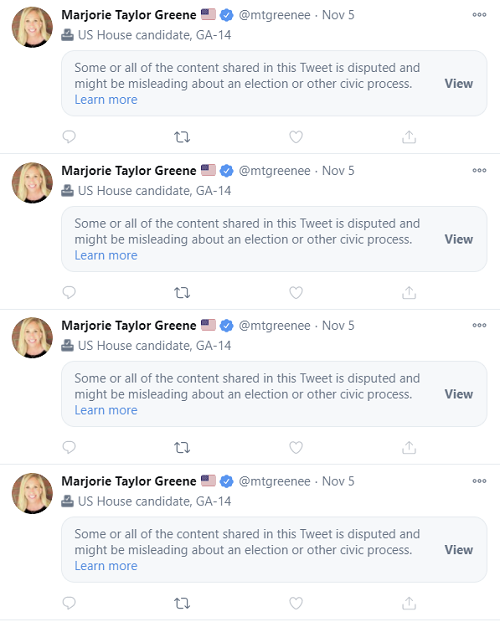 Tweets by Marjorie Taylor Greene