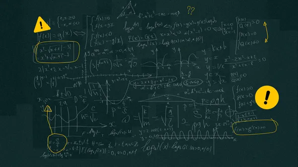 Blackboard of equations