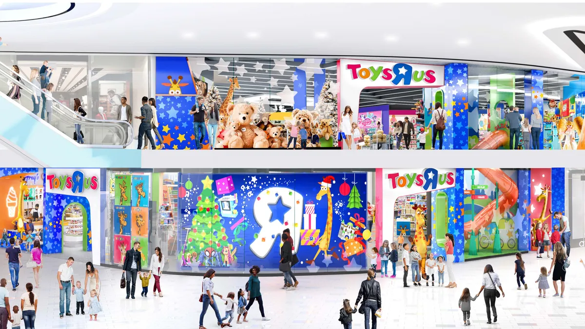 Rendering of new Toys R Us flagship at American Dream mall in New Jersey