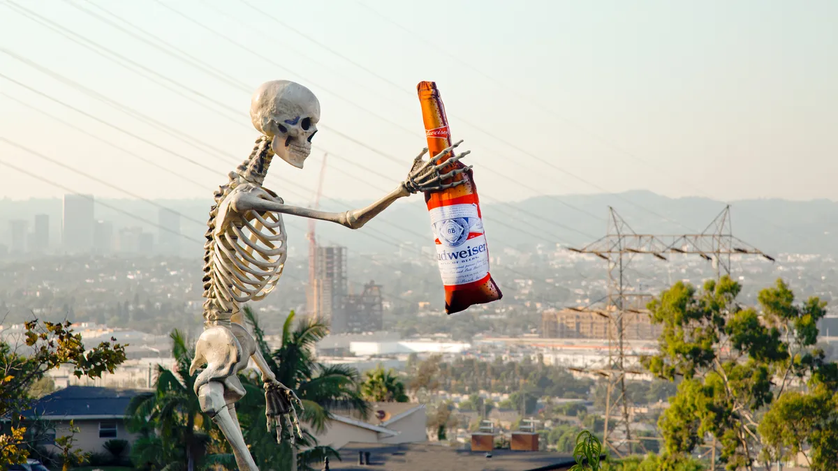 Budweiser embraces 'Bones & Bud' meme with lifesize pillow