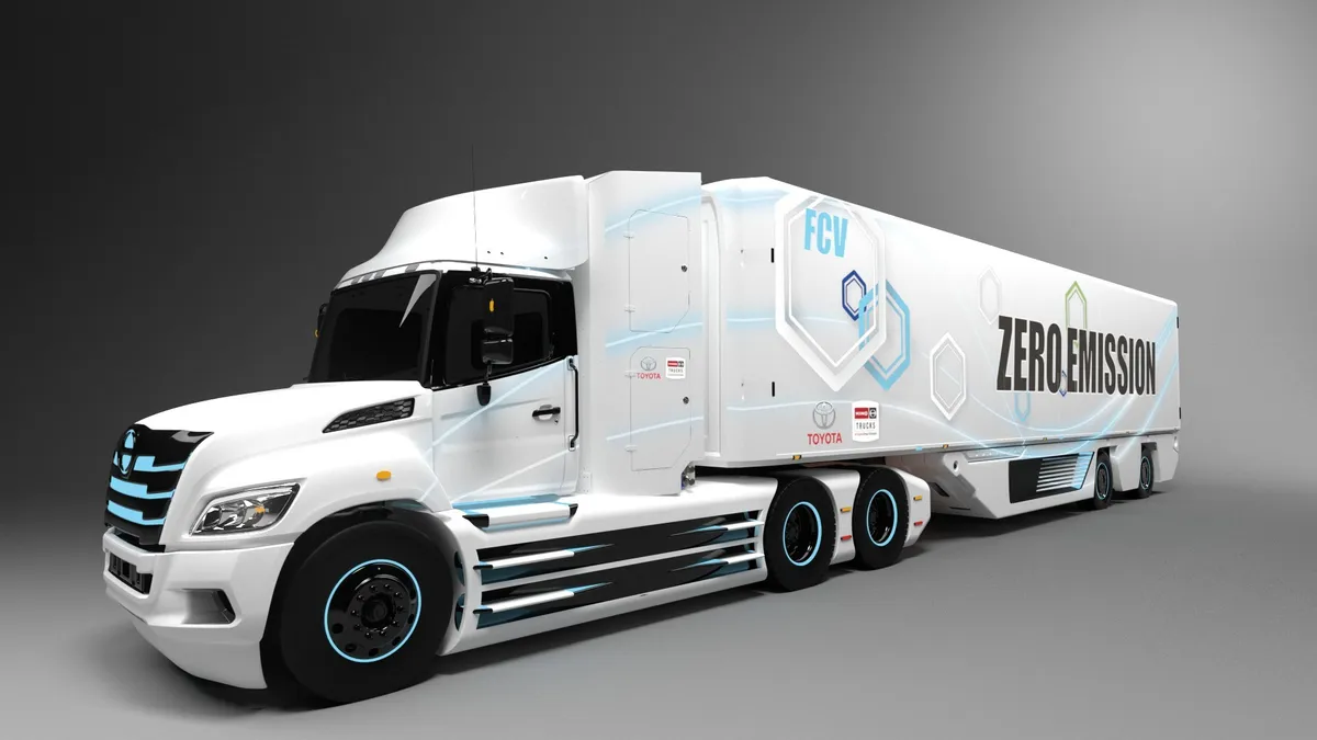 A Toyota fuel-cell truck