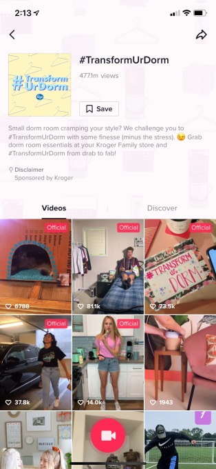 TikTok hashtag challenge