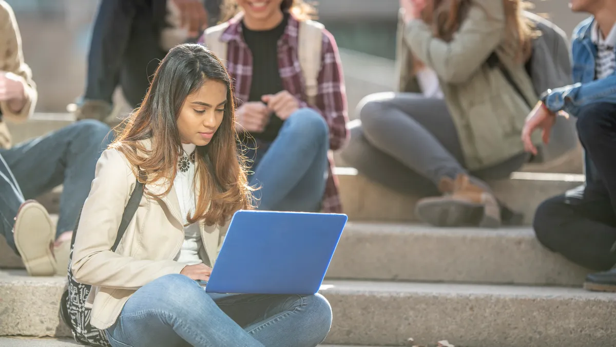 A group of students studying.