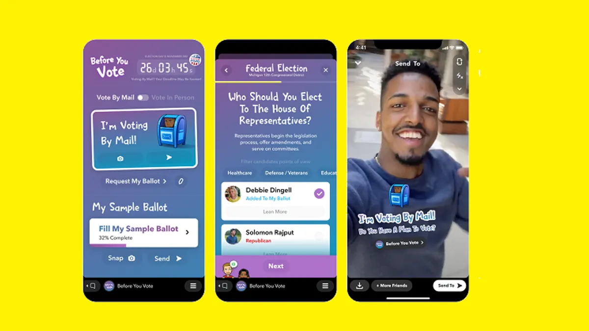 Snapchat voter registration